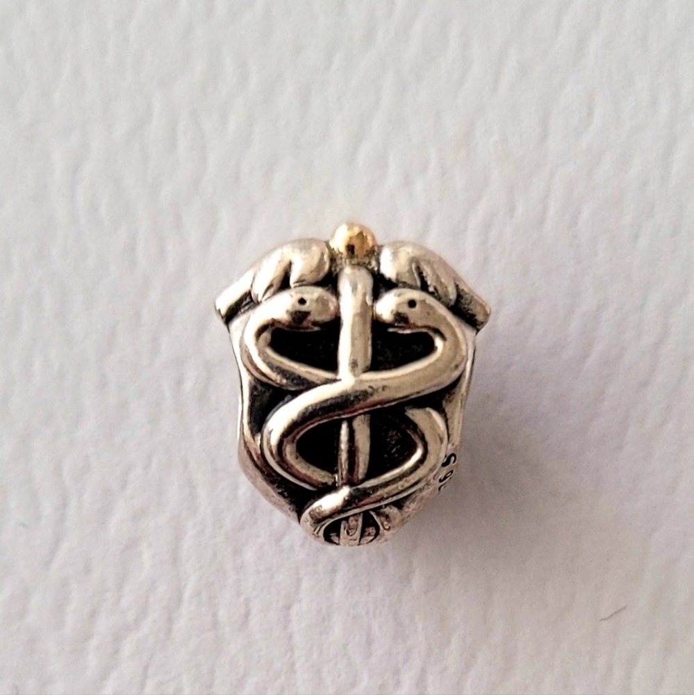 Retired Pandora Two Tone  Life Saver charm